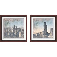 Framed Chicago Skyline 2 Piece Framed Art Print Set