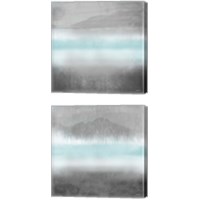 Framed 'Foggy Loon Lake 2 Piece Canvas Print Set' border=