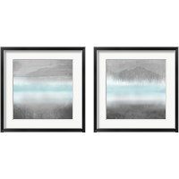 Framed 'Foggy Loon Lake 2 Piece Framed Art Print Set' border=