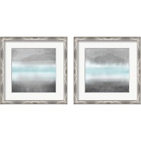 Framed 'Foggy Loon Lake 2 Piece Framed Art Print Set' border=