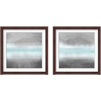 Framed 'Foggy Loon Lake 2 Piece Framed Art Print Set' border=