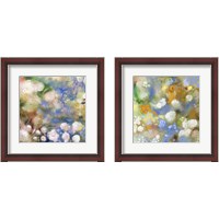 Framed 'Flower Impression 2 Piece Framed Art Print Set' border=