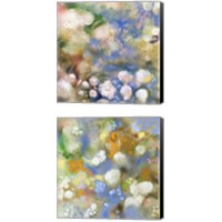 Framed 'Flower Impression 2 Piece Canvas Print Set' border=