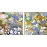 Framed 'Flower Impression 2 Piece Art Print Set' border=