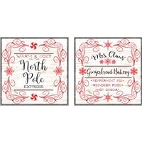 Framed 'North Peppermint Pole 2 Piece Art Print Set' border=