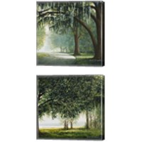 Framed 'Lake Shore Drive 2 Piece Canvas Print Set' border=