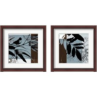 Framed Blue & White Silhouette 2 Piece Framed Art Print Set