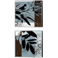 Framed Blue & White Silhouette 2 Piece Canvas Print Set