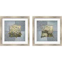 Framed Hydrangeas on Blue 2 Piece Framed Art Print Set