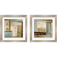 Framed 'Fall Abstract 2 Piece Framed Art Print Set' border=