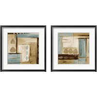 Framed 'Fall Abstract 2 Piece Framed Art Print Set' border=