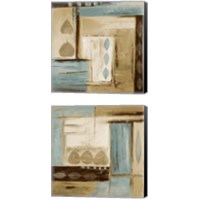 Framed 'Fall Abstract 2 Piece Canvas Print Set' border=