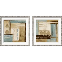 Framed 'Fall Abstract 2 Piece Framed Art Print Set' border=