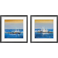 Framed 'Blue Ocean 2 Piece Framed Art Print Set' border=