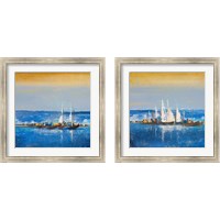 Framed 'Blue Ocean 2 Piece Framed Art Print Set' border=