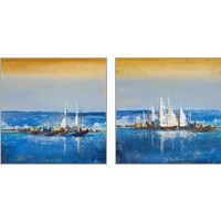 Framed 'Blue Ocean 2 Piece Art Print Set' border=