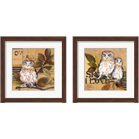 Framed 'Little Owls 2 Piece Framed Art Print Set' border=