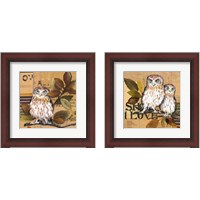 Framed 'Little Owls 2 Piece Framed Art Print Set' border=