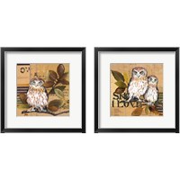 Framed 'Little Owls 2 Piece Framed Art Print Set' border=