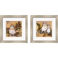 Framed 'Little Owls 2 Piece Framed Art Print Set' border=