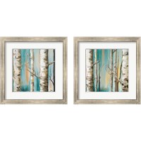 Framed 'Birch Forest 2 Piece Framed Art Print Set' border=