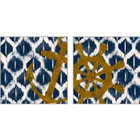 Framed Nautical Ikat 2 Piece Art Print Set