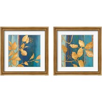 Framed Golden Blue 2 Piece Framed Art Print Set