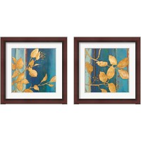 Framed Golden Blue 2 Piece Framed Art Print Set