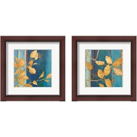 Framed Golden Blue 2 Piece Framed Art Print Set