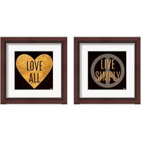 Framed Love and Live 2 Piece Framed Art Print Set