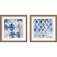Framed Blue Quatrefoil 2 Piece Framed Art Print Set