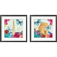 Framed 'Belles Fleurs a Paris 2 Piece Framed Art Print Set' border=