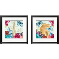 Framed 'Belles Fleurs a Paris 2 Piece Framed Art Print Set' border=