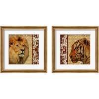 Framed Safari Script 2 Piece Framed Art Print Set