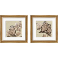 Framed Neutral Little Owls 2 Piece Framed Art Print Set