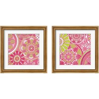 Framed 'Pink Bubblegum 2 Piece Framed Art Print Set' border=