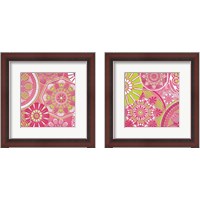 Framed 'Pink Bubblegum 2 Piece Framed Art Print Set' border=