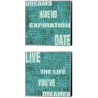 Framed 'Dreams Have No Expiration Date 2 Piece Canvas Print Set' border=