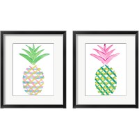 Framed Punched Up Pineapple 2 Piece Framed Art Print Set