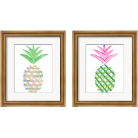 Framed 'Punched Up Pineapple 2 Piece Framed Art Print Set' border=