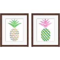Framed 'Punched Up Pineapple 2 Piece Framed Art Print Set' border=