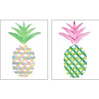 Framed Punched Up Pineapple 2 Piece Art Print Set
