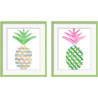 Framed Punched Up Pineapple 2 Piece Framed Art Print Set