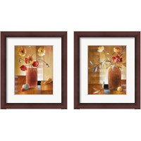 Framed 'Afternoon Poppy Still Life 2 Piece Framed Art Print Set' border=