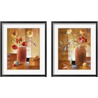 Framed 'Afternoon Poppy Still Life 2 Piece Framed Art Print Set' border=
