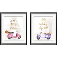 Framed 'She's Going Places 2 Piece Framed Art Print Set' border=