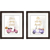 Framed 'She's Going Places 2 Piece Framed Art Print Set' border=