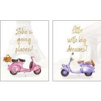 Framed 'She's Going Places 2 Piece Art Print Set' border=