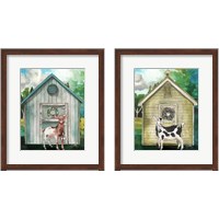 Framed 'Goat Shed 2 Piece Framed Art Print Set' border=