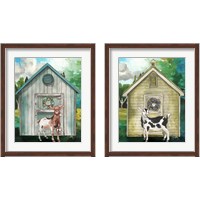 Framed 'Goat Shed 2 Piece Framed Art Print Set' border=